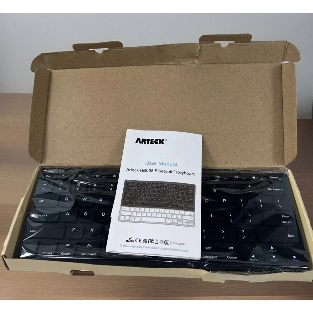 Arteck HB098 Universal Slim‎ Portable Wireless Keyboard. New In Box.